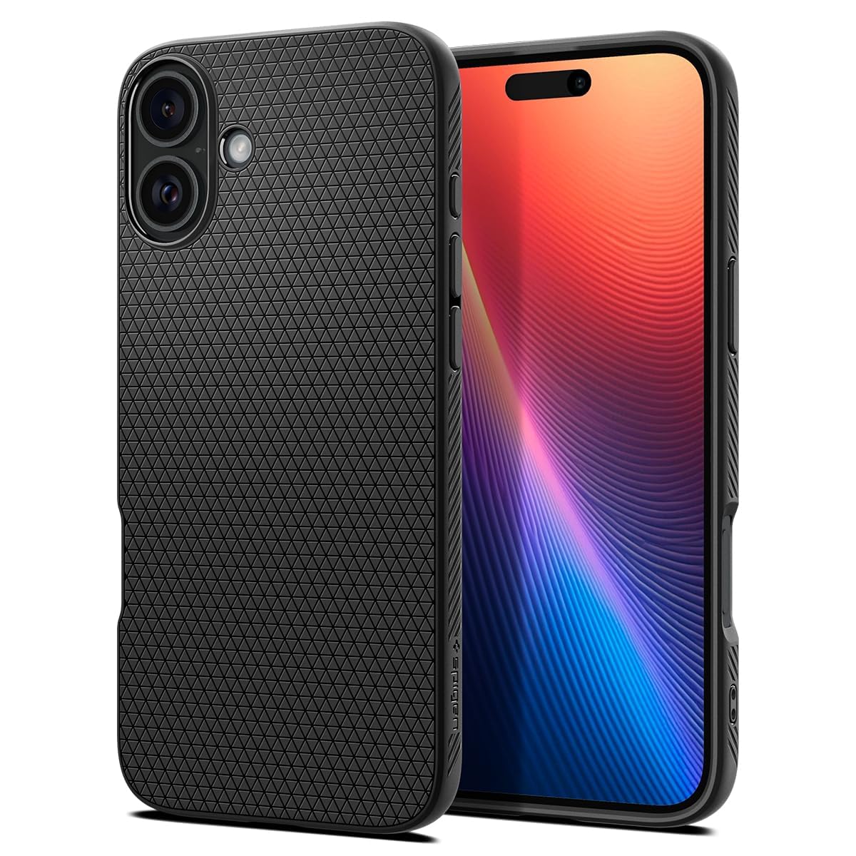 Spigen Liquid Air Back Cover Case for iPhone, Durable Protection, Air Cushion Technology - TPU | Matte Black