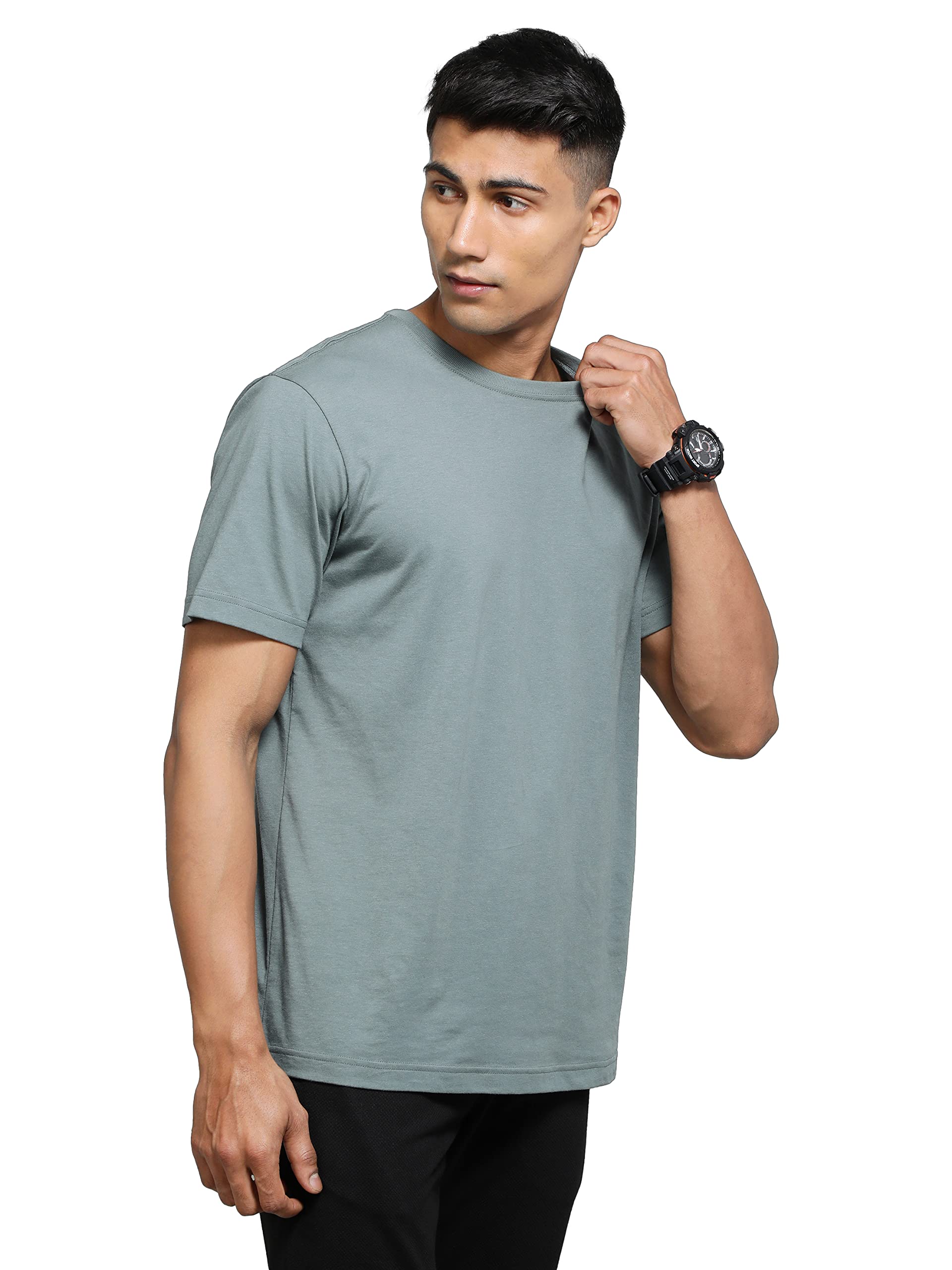 Jockey Men's Super Combed Cotton Rich Solid Round Neck Half Sleeve T-Shirt (Style_2714_Balsam Green) - Apparel from Jockey - Shop in Sri Lanka at Arcade.lk