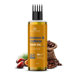 Botanic Hearth Batana Caffeine Hair Oil with Almond – 150ml – Nourishing & Strengthening Hair Treatment, Promotes Healthy Hair Growth, Enhances Shine & Moisture | Glammy.lk