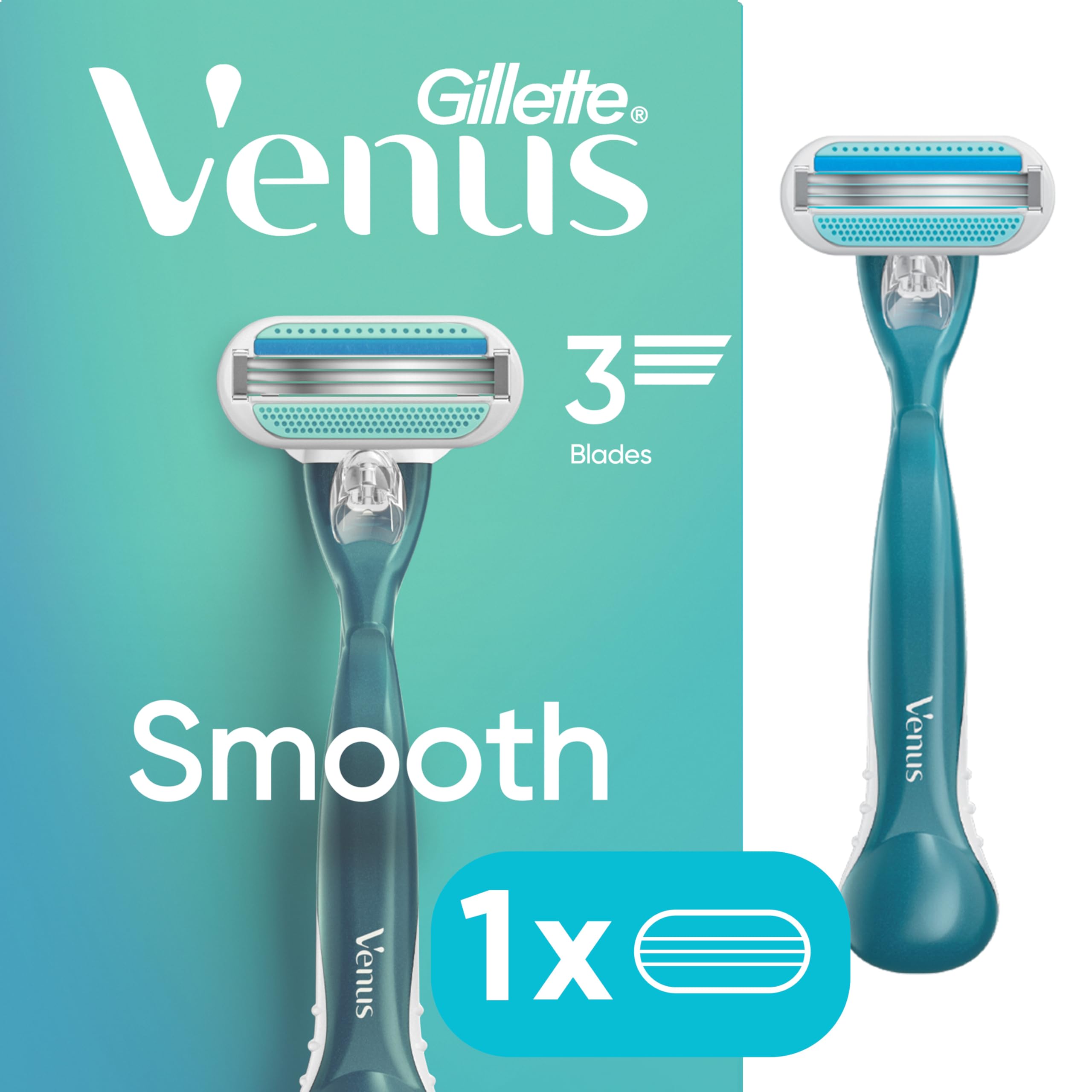 Gillette Venus Smooth Hair Removal Razor for Women with Aloe Vera, 1 Pc