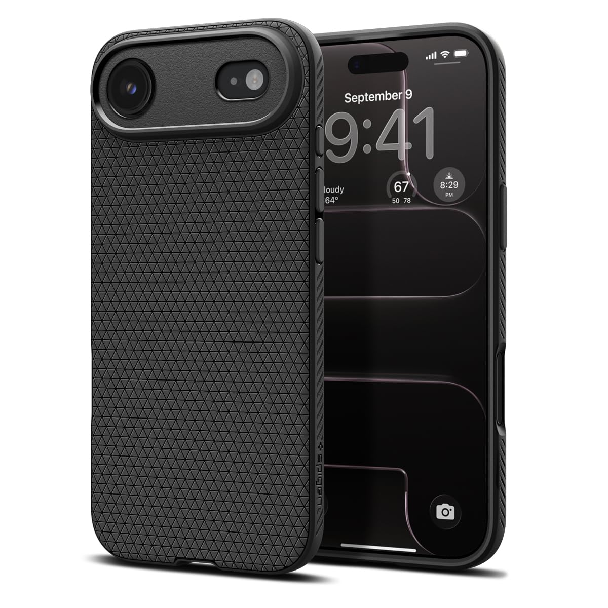 Spigen Liquid Air Back Cover Case for iPhone, Durable Protection, Air Cushion Technology - TPU | Matte Black