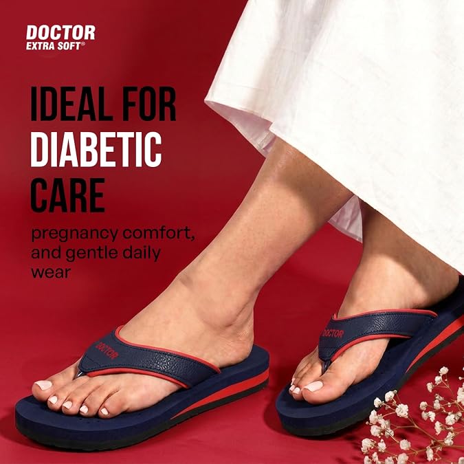 DOCTOR EXTRA SOFT Care Diabetic Orthopedic Pregnancy Flat Super Comfort Dr Flipflops and House Slippers For Women and Girs