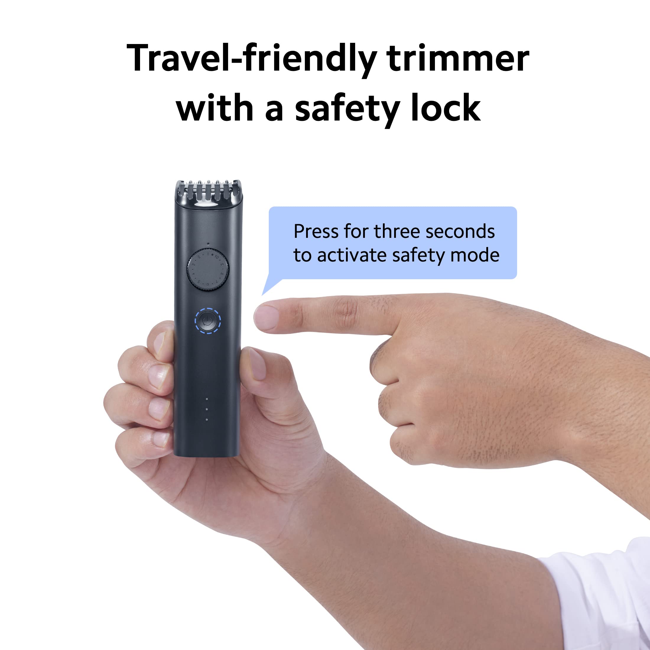 MI Xiaomi Beard Trimmer 2C With High Precision Trimming | 2 Beard Comb | USB Type-C | Fast Charging | 0.5mm Precision | 40 Length Settings | 90 Min Run Time, Black