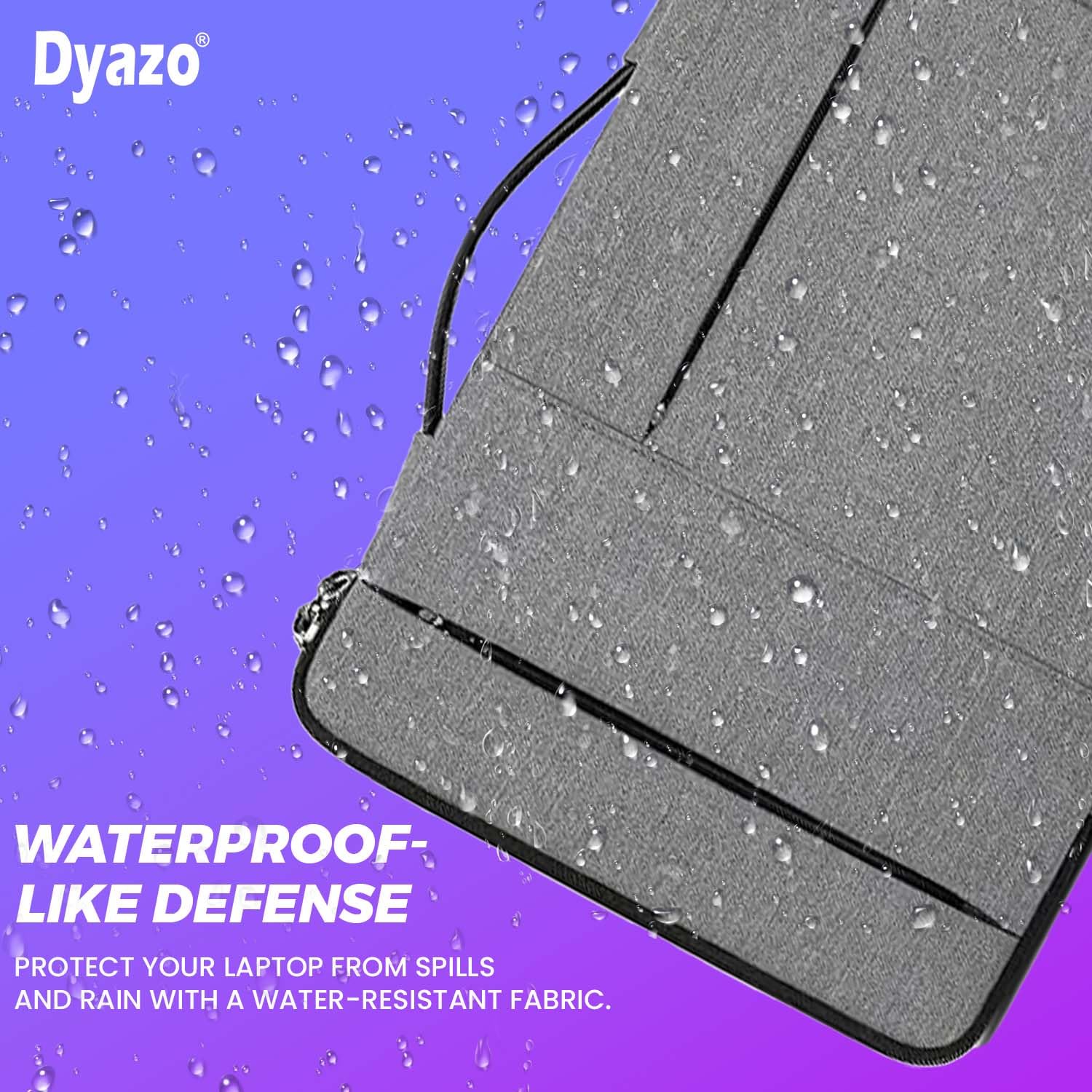 DYAZO Laptop Sleeve/Cover with Handle & Two Front Accessories Pockets Compatible for Apple, Dell, Lenovo, Asus, Hp, Samsung, Mi, MacBook and Other Notbooks (Grey)