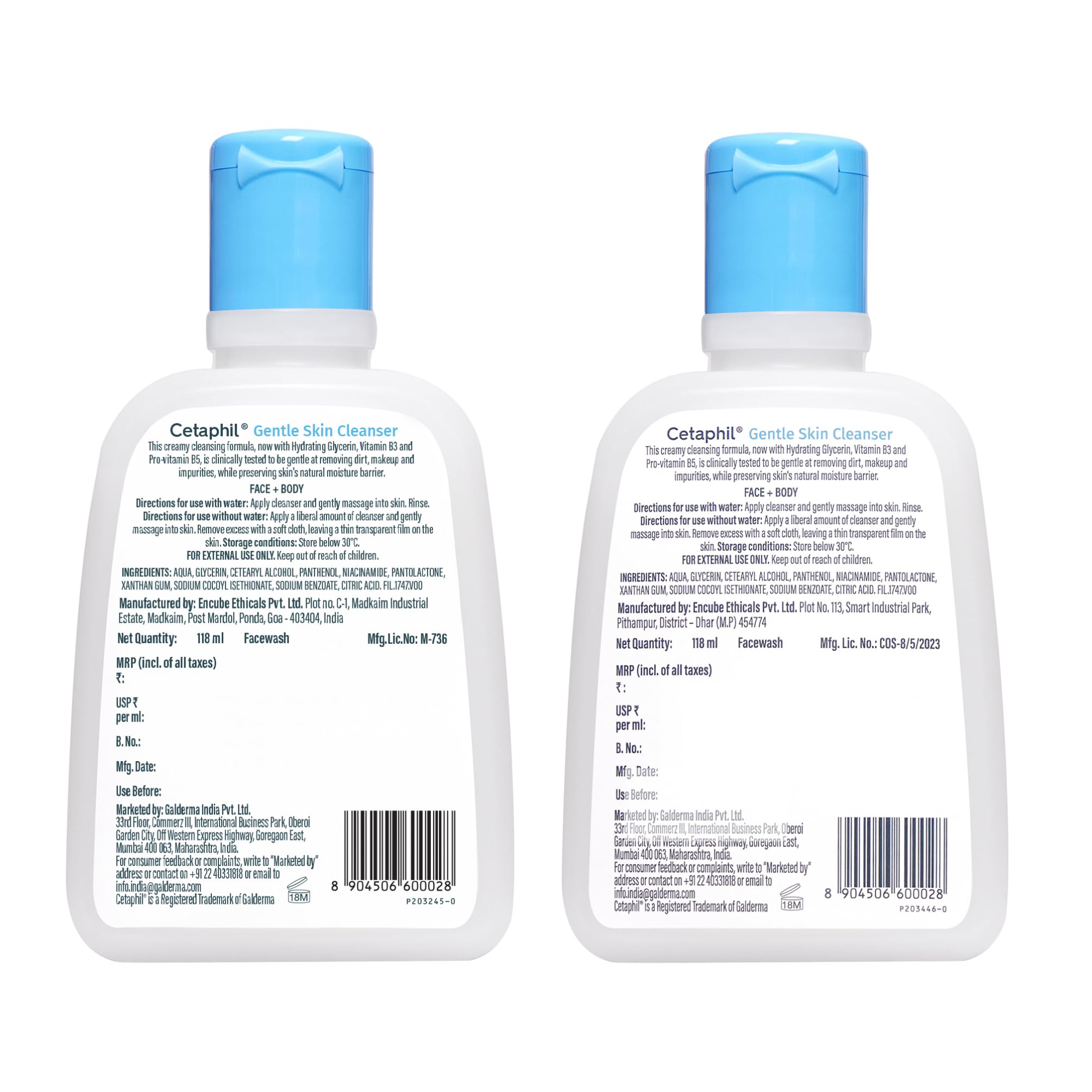 Cetaphil Gentle Skin Hydrating Face Wash 118ml, Paraben Free, Sulphate-Free Gentle Skin Hydrating Cleanser with Niacinamide, Vitamin B5 for Dry to Normal, Sensitive Skin