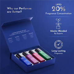 Park Avenue Luxury Perfume Gift Set for Men, 4x20 ml | Euphoria, Conquer, Harmony & Discoverer Perfume | Eau De Parfum | Premium Luxury Perfume for Corporate Man | Perfume for men Long Lasting Smell