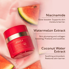 Asaya Moisture Cocoon Creme | Lightweight Moisturizing Cream | Niacinamide, Watermelon & Coconut Water Extract | Soothes, Firms & Adds Glow | Non-Sticky | For Dry to Normal Skin Types | 50 gm