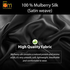 Friends of Meditation ® 100% Mulberry Silk, Super Smooth Sleep Mask And Blind Fold (Navy Blue)