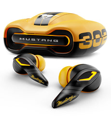 GOBOULT Mustang Torq Wireless in Ear Earbuds with 60H Playtime, App Support, Quad Mic ENC, 45ms Low Latency, 13mm Driver, Breathing LEDs,Touch Controls, IPX5, Ear buds Wireless (Yellow)