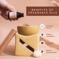 Aromahpure Fragrance Oil | 15 ml | Sandalwood Aroma Oil for Home Fragrance | Best for Aromatherapy | Helps in meditation | Used in Diffusers, Candles, Air Fresheners, Soaps,IFRA certified