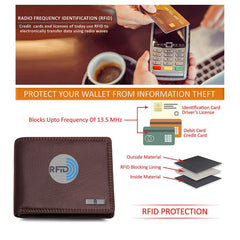 HORNBULL Stella Mens Brown Purse | Stylist Mens Wallet with RFID Blocking | Wallet Men Brown Genuine Leather Gift Set