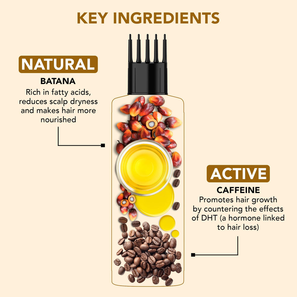 Botanic Hearth Batana Caffeine Hair Oil with Almond – 150ml – Nourishing & Strengthening Hair Treatment, Promotes Healthy Hair Growth, Enhances Shine & Moisture | Glammy.lk