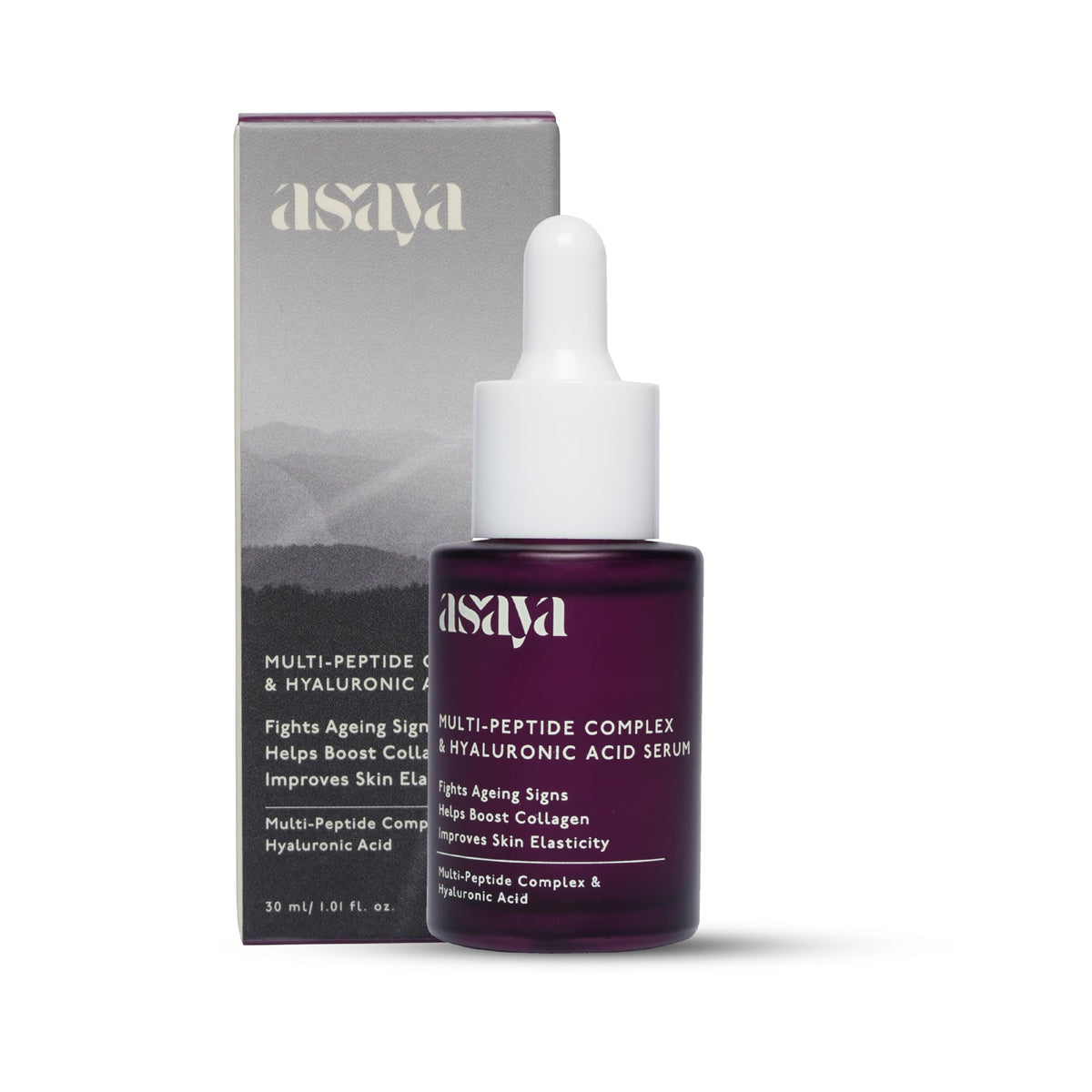 Asaya Multi Peptide Day/Night Face Serum with Hyaluronic Acid | Collagen Boosting, Night Serum for Glowing Skin | Anti-Aging Serum | 5% Tripeptide Complex | Oily, Dry & Sensitive Skin - 30 ml