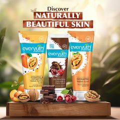 Everyuth Naturals Tan Removal Chocolate & Cherry Scrub|D tan, Detoxify & Cleanse|Paraben Free| Antioxidant Choco & Multi-Vitamin Cherries|For Oily, Dry, Normal, Combination & Sensitive Skin - 100g