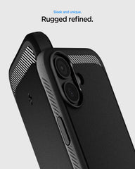 Spigen Rugged Armor MagFit Back Cover Case for iPhone 17, MagSafe Compatible, Resilient Shock Absorption - TPU | Matte Black