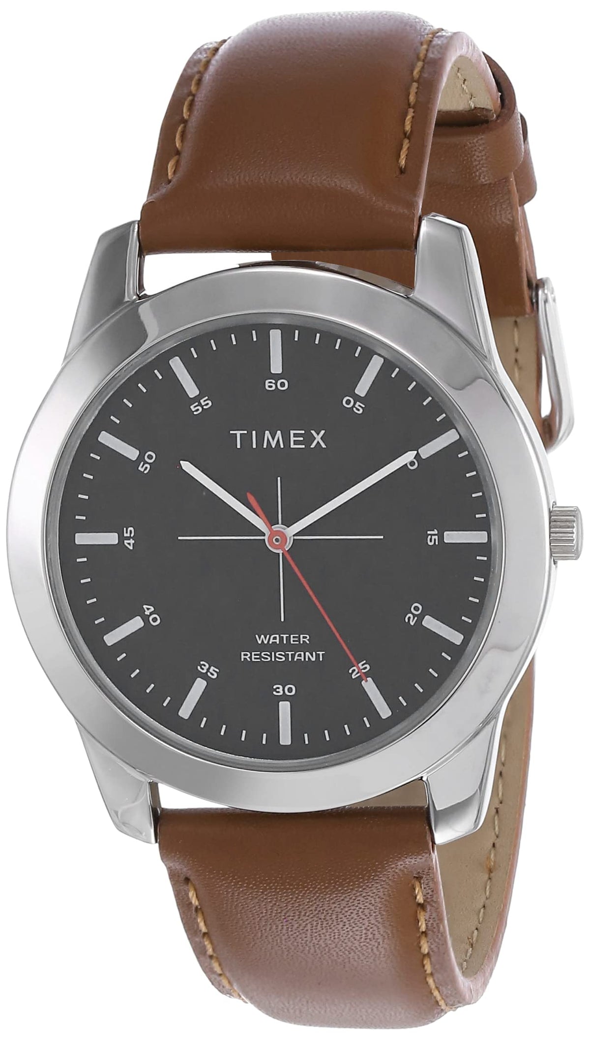 TIMEX Men Leather Analog Black Dial Watch-Tw00Zr264E, Band Color-Brown - Watch from TIMEX - Shop in Sri Lanka at Arcade.lk