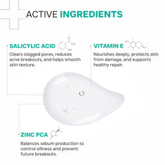 DERMATOUCH Salicylic Acid 2% Face Wash | For Acne & Oil Control | For Normal to Oily and Acne-Prone Skin | Dermatologist Tested | For Men & Women | 100ml