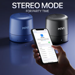 Mivi Play Bluetooth Speaker with 12 Hours Playtime. Wireless Speaker with Exceptional Sound Quality, Portable and Built in Mic-Black