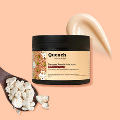 Quench Damage Repair Hair Mask with Quinoa Protein & Ceramides Cream | Restores Dry & Damaged Hair | Strengthens Hair and Adds Shine | Made in Korea (200Ml)