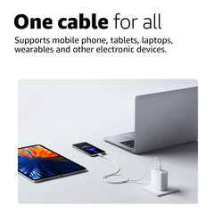 Xiaomi Mi Original HyperCharge 60W Type C to Type C Cable for Smartphones, Tablets, Laptops, Macbook & other Type C devices, 480Mbps Data Sync (White) - Wireless Accessory from Xiaomi - Shop in Sri Lanka at Arcade.lk