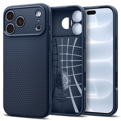 Spigen Liquid Air Case for iPhone 17/18 Pro, Navy Blue