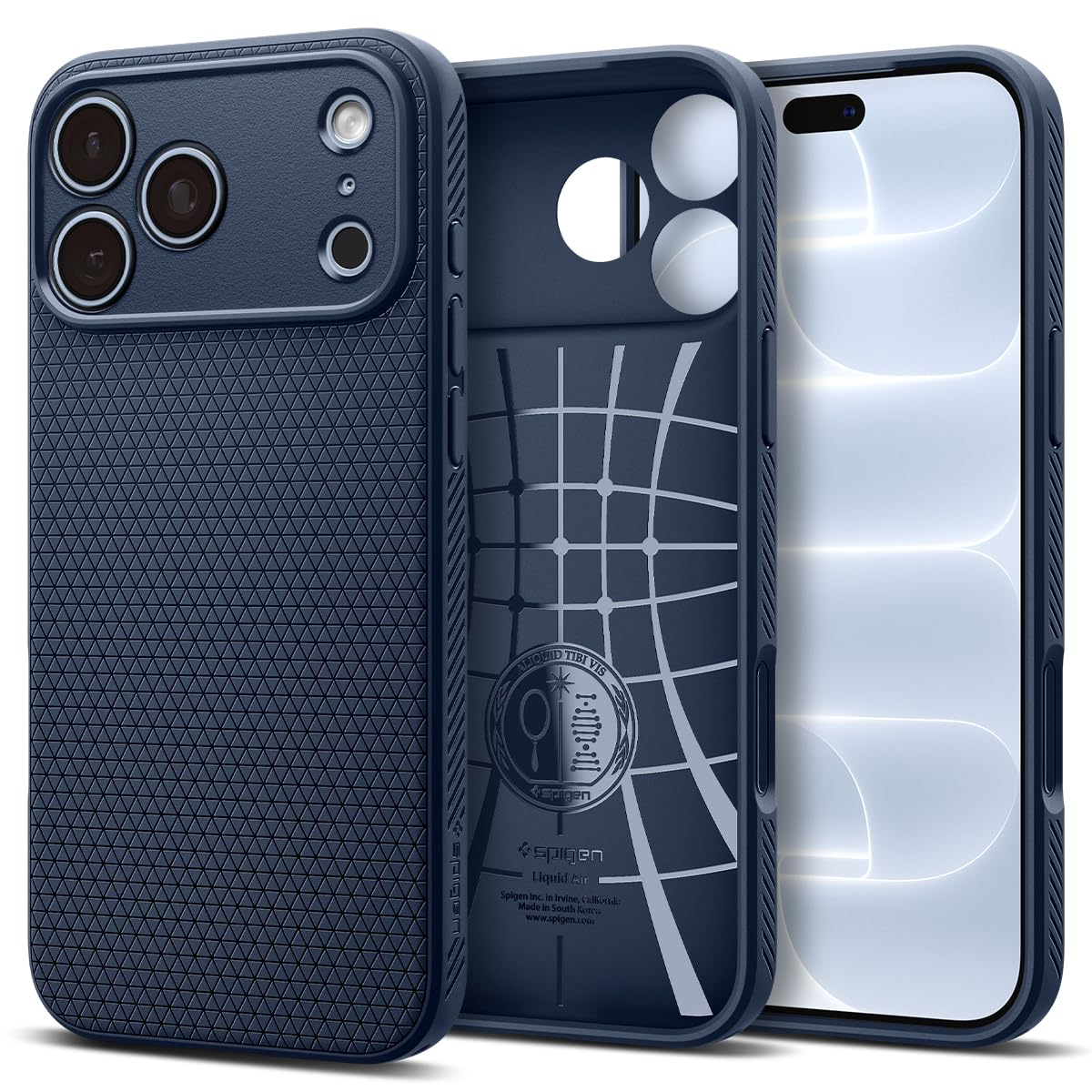 Spigen Liquid Air Back Cover Case for iPhone, Durable Protection, Air Cushion Technology - TPU | Matte Black
