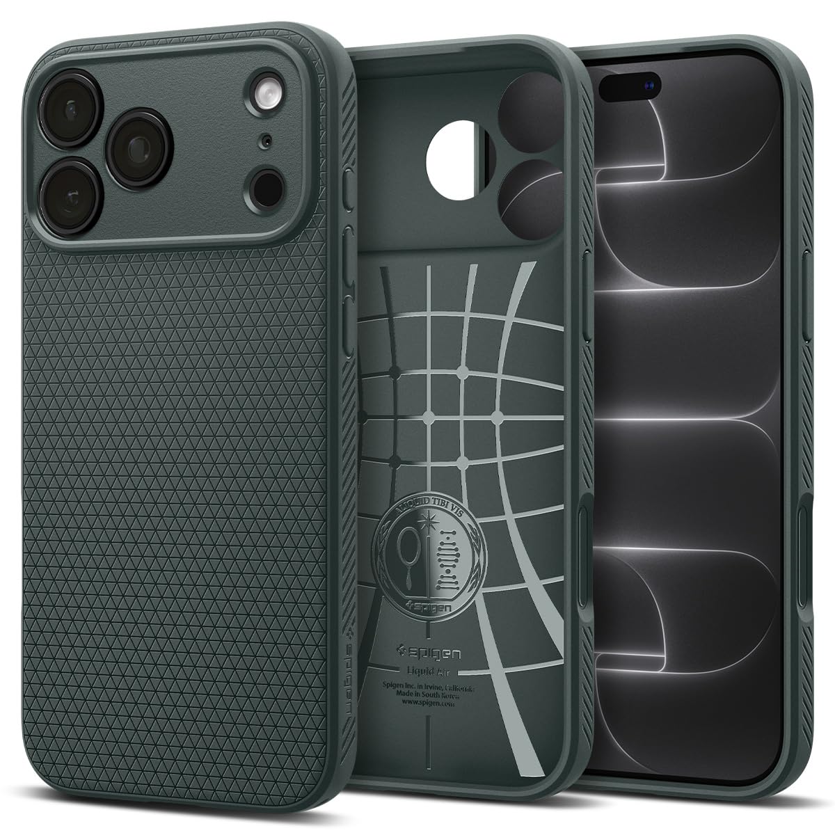 Spigen Liquid Air Back Cover Case for iPhone, Durable Protection, Air Cushion Technology - TPU | Matte Black