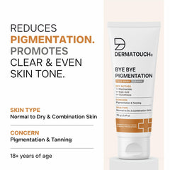 DERMATOUCH Bye Bye Pigmentation Face Wash | Niacinamide, Kojic Acid & Glutathione | For Tan and Anti-Pigmentation | Dermatologist Tested | For Men & Women | 70g