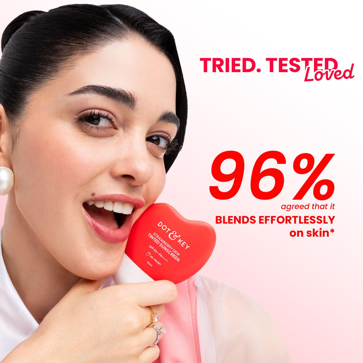 Dot & Key Strawberry Dew Tinted Sunscreen In-Vivo Tested SPF 50+ PA++++ With New-Age UV Filters - 10 Espresso - 50ml