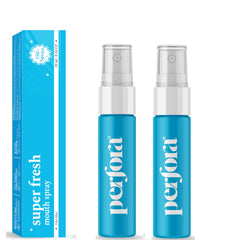 Perfora Super Fresh Ultra Mint Mouth Spray | Instant Fresh Breath, Alcohol-Free, Teeth Remineralisation, SLS Free | 10 ml x 2