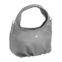 Metro Grey Faux Leather Premium Zipper Casual Sling Bag For Women