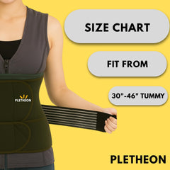 PLETHEON Post Pregnancy Belt For Belly, Waist & Pelvis Slimming belt For After Delivery C-Section Abdomen belt Postpartum Stomach Wrap Abdominal belt (Free size-Green),Cotton Blend