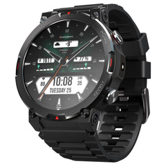 CrossBeats Everest 2.0 Smart Watch, 1.43" True AMOLED, Always ON Display Bluetooth Calling Rugged Outdoor with Flash Light Upto 15 Days Battery Life Smartwatch 100+ Sports Mode (Black)
