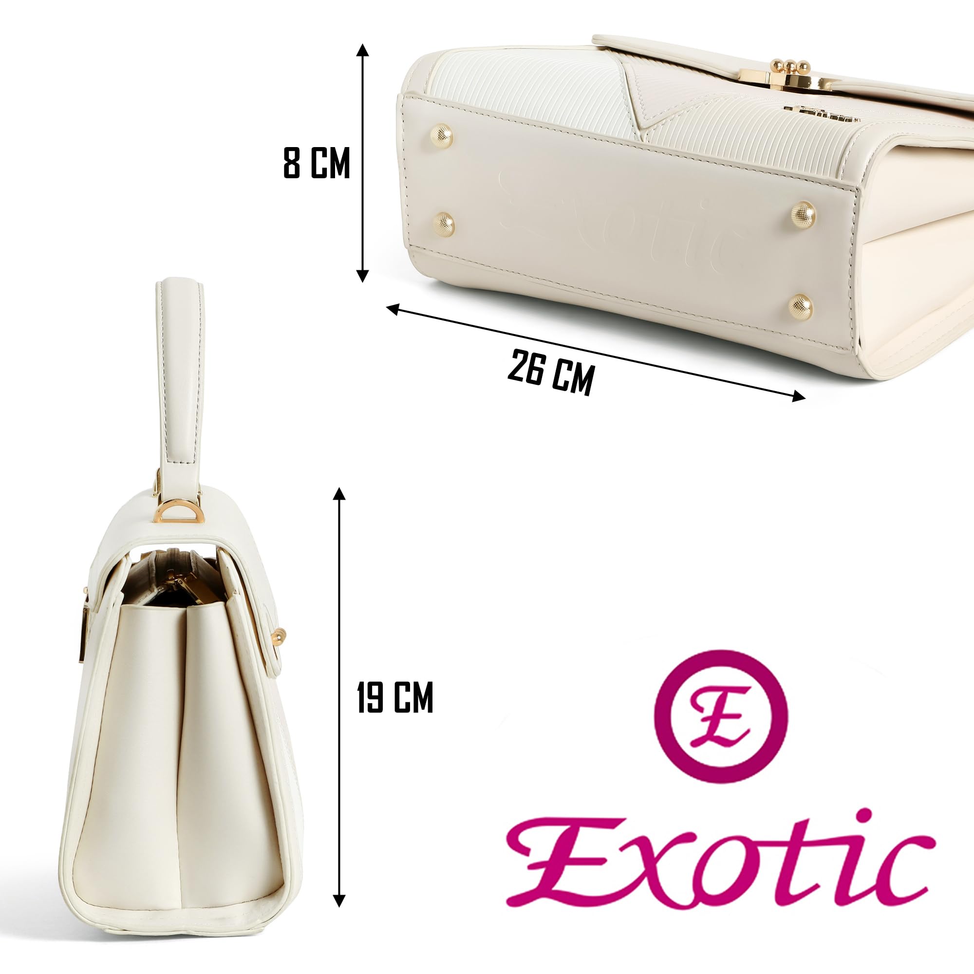 EXOTIC Premium® Embossed Pattern Elegance Satchel Bag | Cross Body Bag | Sling and shoulder Bag | Suitable For Every Occasion