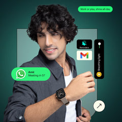 Noise Ultra 3 Luminary Smart Watch, Personalised Notification Alerts (Lumilert),1.96" AMOLED, Premium Metallic Dial,Send Upto 5 Emojis (Lumiping), Health Suite (Space Blue)