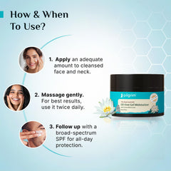 Pilgrim Korean Oil free Gel Moisturizer for oily skin with Hyaluronic Acid & Willow Bark Extracts | Moisturiser for face | Suitable for Oily & Acne-Prone Skin| Men & Women | Korean Skin Care | 50gm