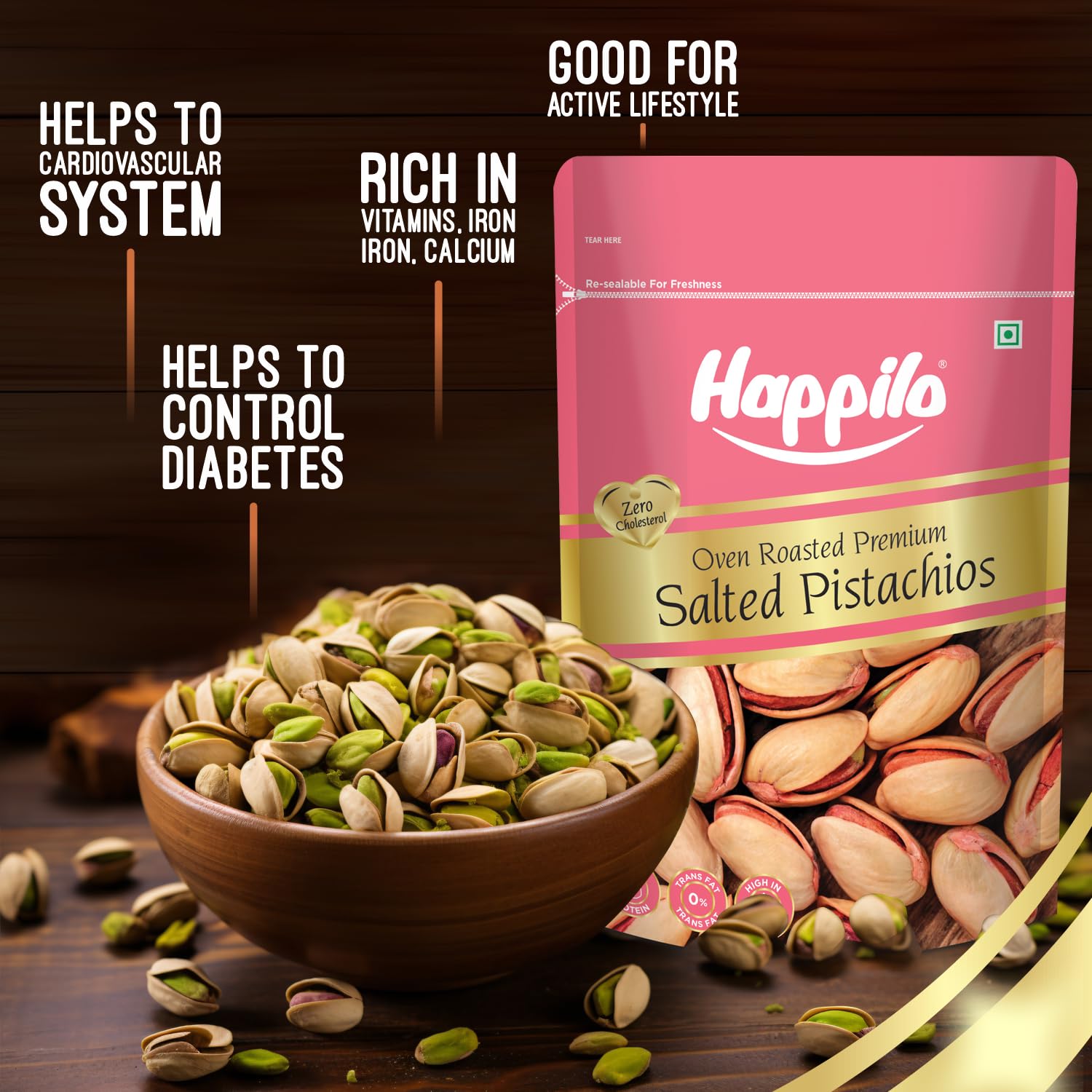 Happilo Premium IR Roasted & Salted Pistachios 200g