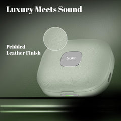 truke Mega 9 New Launch True Wireless in Ear Earbuds W/ 24-Bit Lossless Spatial Audio, 70H Battery Fast Charge Ear Buds, Leather Finish, 13mm Speakers TWS, 40ms Ultra Low Latency, 4Mics ENC