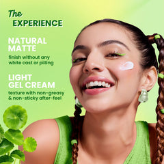 Dot & Key CICA Calming Mattifying Sunscreen SPF 50 PA++++ In-Vivo Tested | For Oily Acne Prone & Sensitive Skin | UVA/UVB Protection | No White Cast, Ultra Light, Fragrance Free | 50g