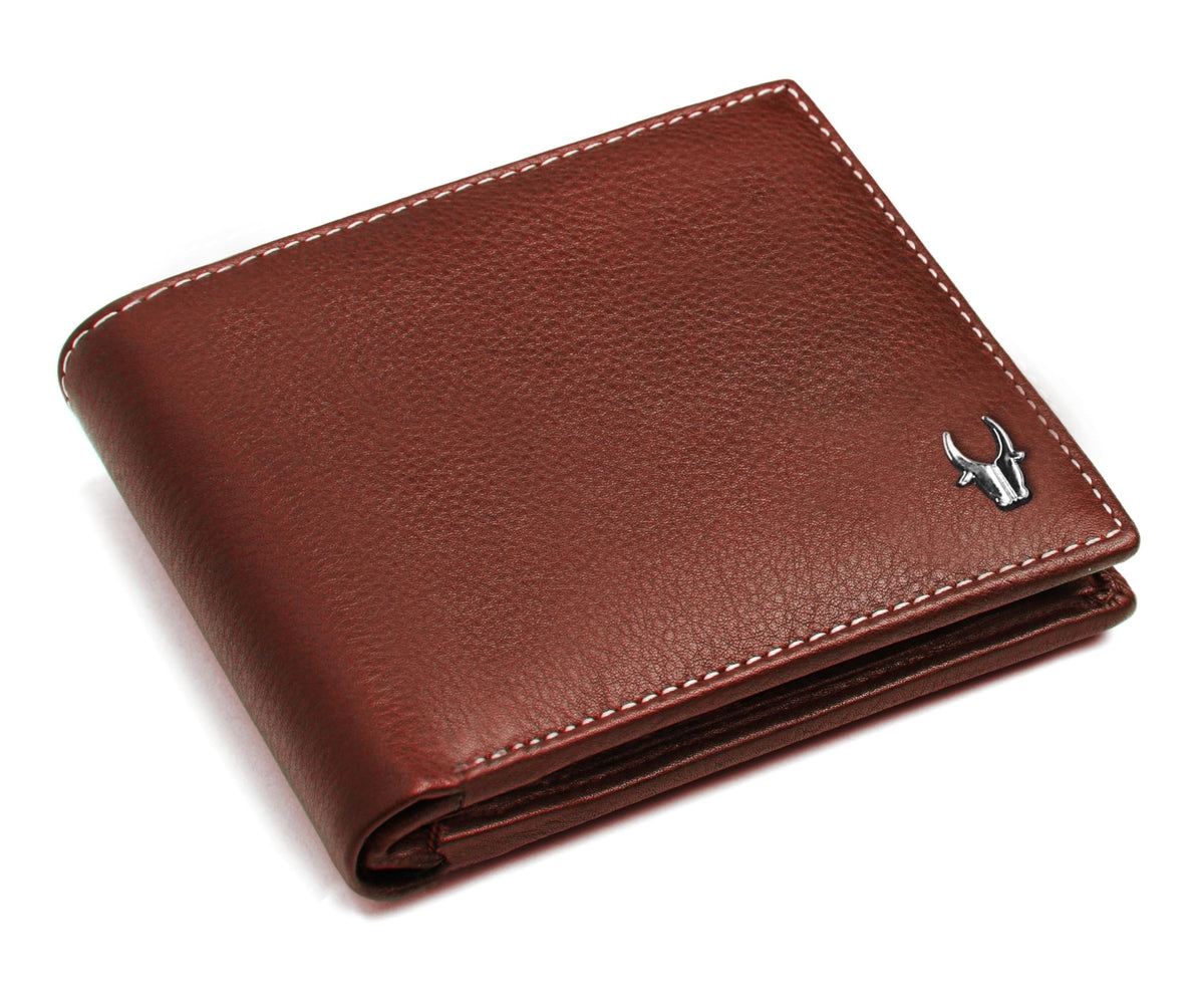 WildHorn Olive Leather Men's Wallet (WH2050) (Brown)