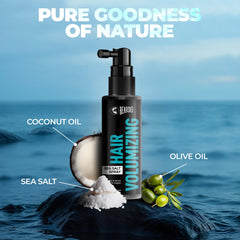 Beardo Hair Volumizing Sea Salt Spray 50ml | With Olive Oil & Coconut Oil | Hair Texture Spray & Matte Hold | Hair Volumizer Hair Setting Spray | Natural Hold Hair Spray for Men and Women