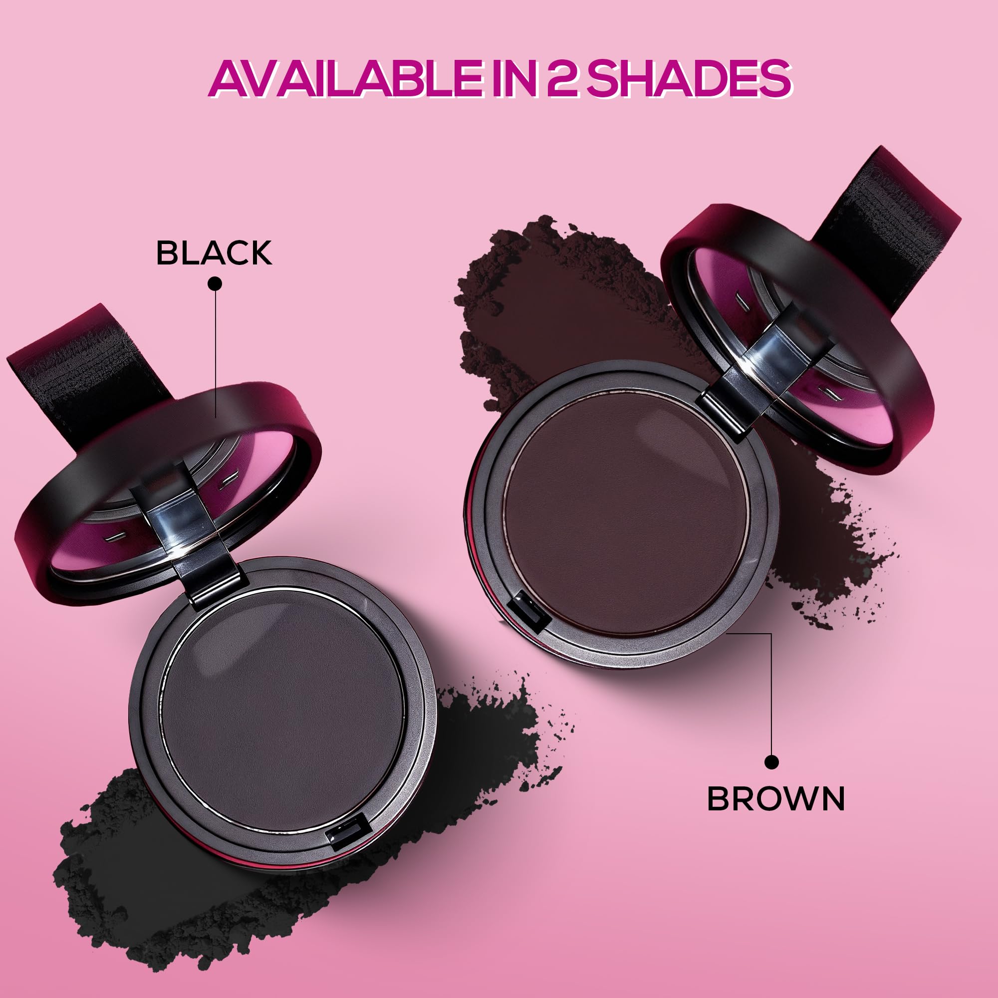 RENEE Cover-Up Hair Powder - Brown | Covers Grey Roots & Bald Spots Instantly | Highly Pigmented, Fuller & Denser Look | Long-Lasting | Matte Finish | Fine Powder | Flawless Application | 4gm