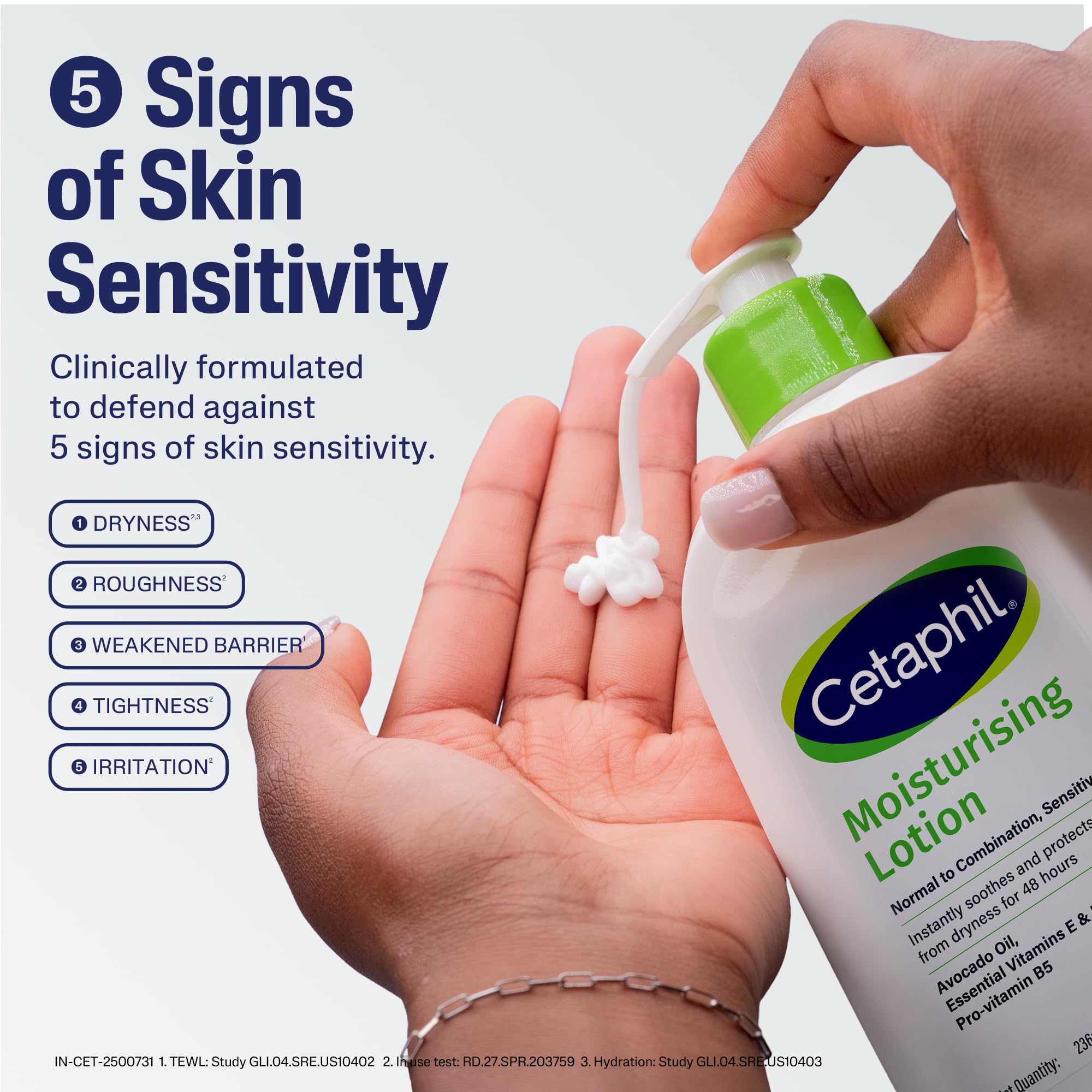 Cetaphil Moisturising Lotion 118 ml for Dry to Normal & Sensitive Skin | 48H Hydration with Niacinamide, Panthenol & Glycerin | Fragrance-Free, Non-Greasy, Dermatologist Recommended, For Face and Body