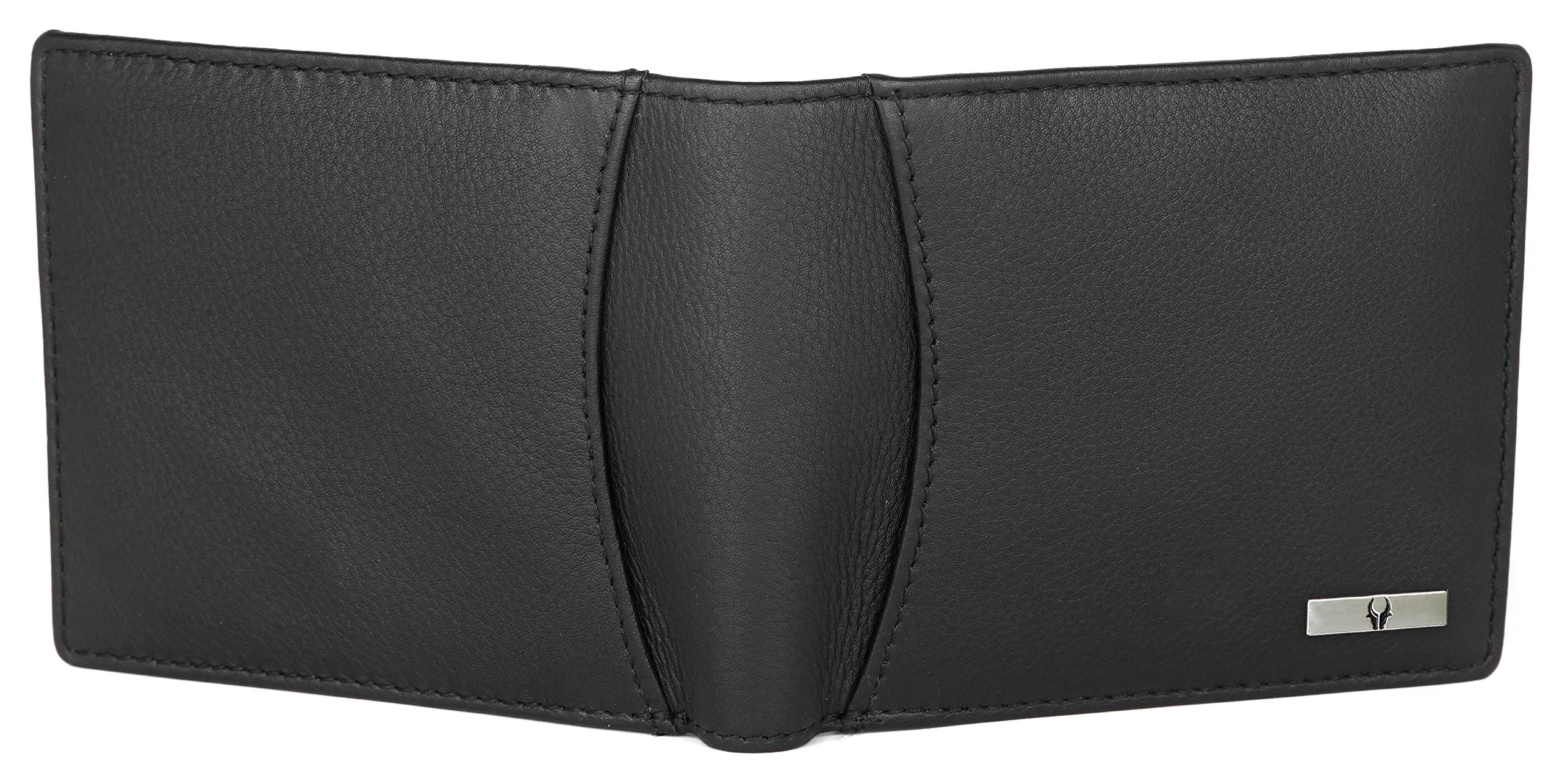 WildHorn Leather Wallet for Men, Black,(Pack of 1)