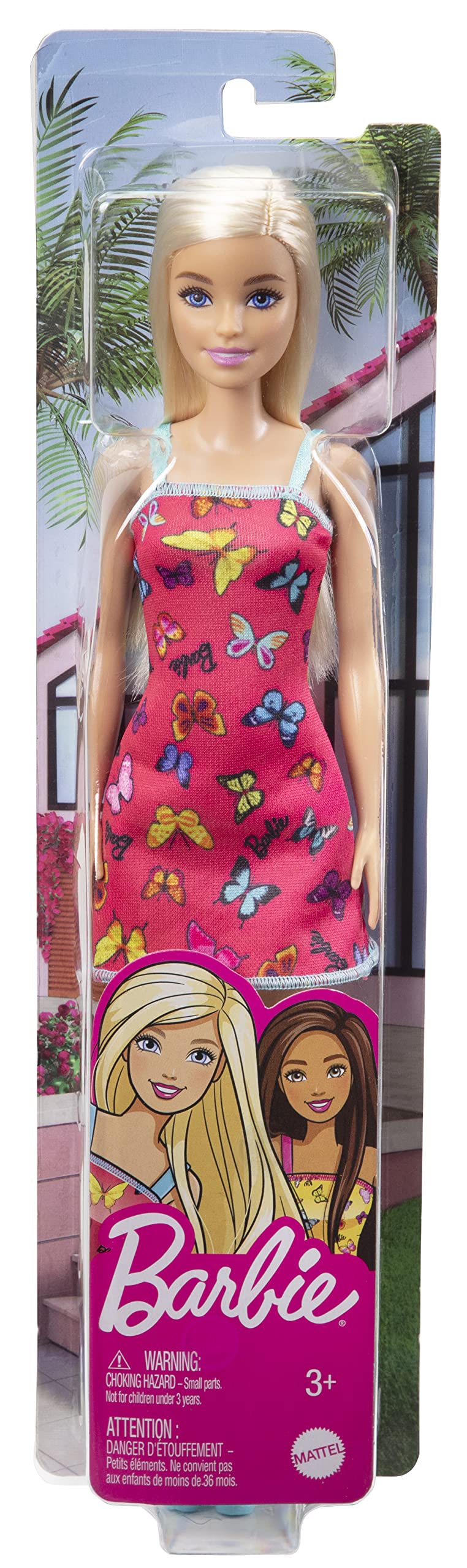 Barbie® Doll (11.5 inches) with Colorful Butterfly Logo Print Red Dress & Strappy Heels, Great Gift for Ages 3 Years Old & Up - Toy from Barbie - Shop in Sri Lanka at Arcade.lk