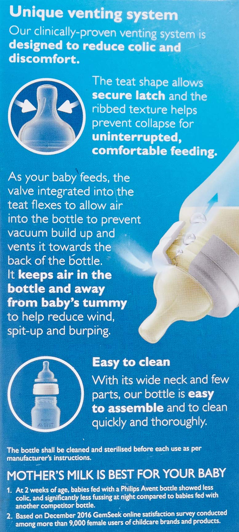 Philips Avent Anti-Colic Plastic Baby Feeding Bottle |125ml - Pack of 1 | Anti - Colic Value Reduces Colic and Discomfort | SCY100/10