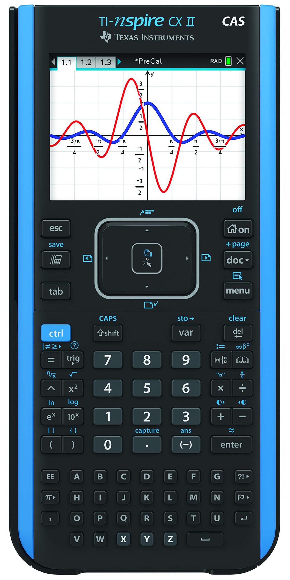 Texas Instruments TI-Nspire CX II CAS Graphing Calculator, Black