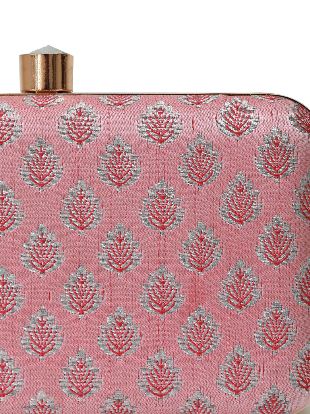 THE TAN CLAN Classic Pink Box Clutch Purse Luxury HandBags for Women Bag for Women | Elegant Evening Handbag, Stylish Purse with Magnetic Closure | Glammy.lk