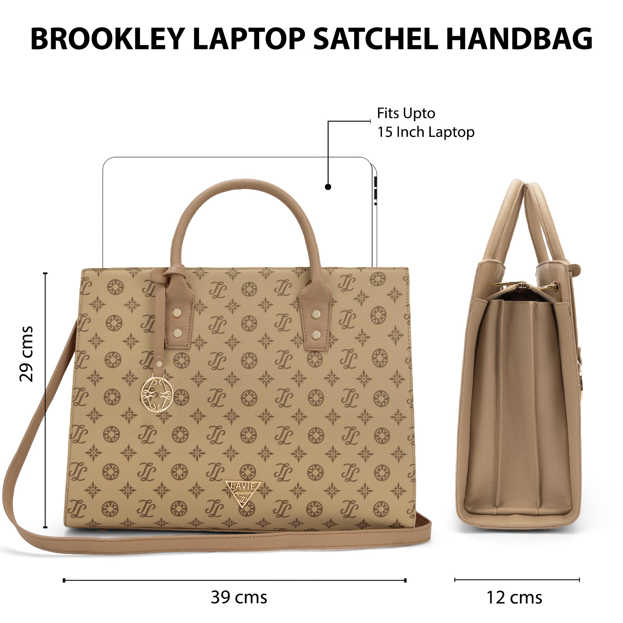 Lavie Signature Women's Brooklyn Satchel Handbag for Women | Satchel Bag for Work | Ladies purse | Stylish Shoulder Bag | Gift For Women