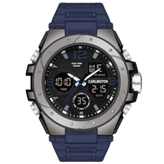 Carlington Resin Endurance Analog-Digital Sports Watch For Men And Boys - Ct 9105 Blue